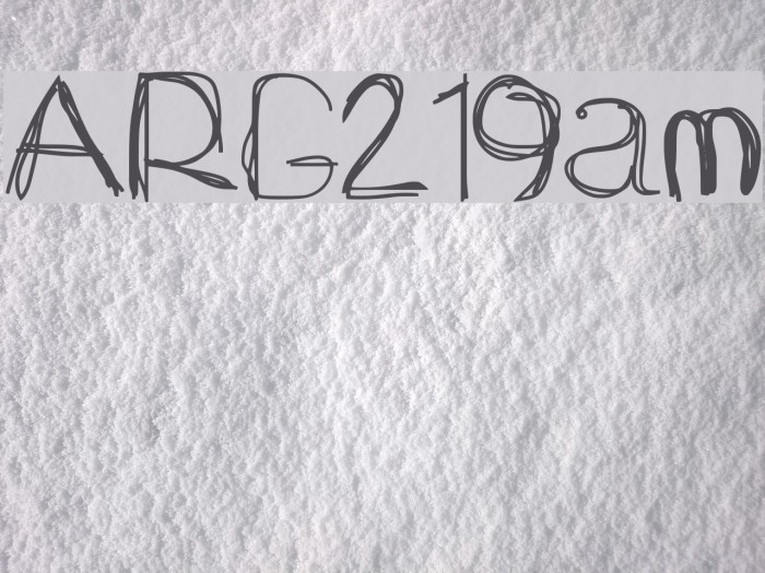 ARG219am Font examples