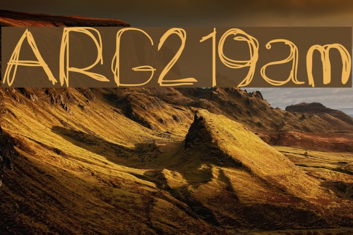 ARG219am Font examples