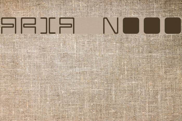 ARIA Normal Font examples
