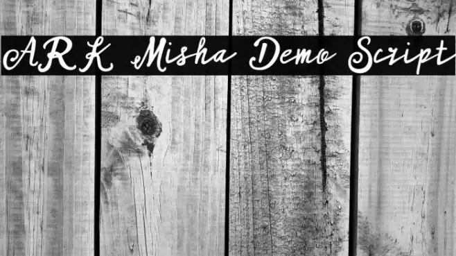 ARK Misha Demo Script Font examples