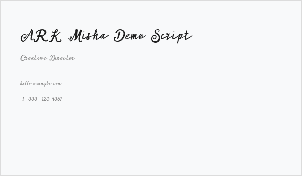 ARK Misha Demo Script Business Card
