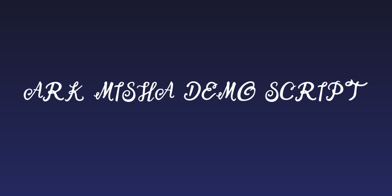 ARK Misha Demo Script Social Header