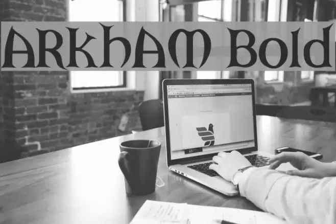 ARKHAM Bold Font examples