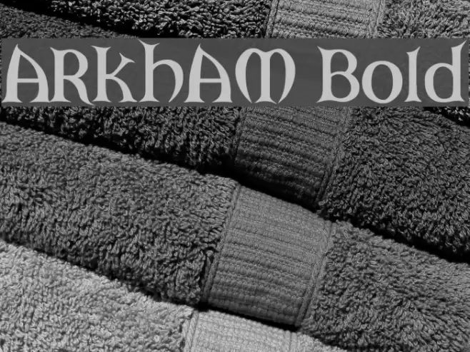 ARKHAM Bold Font examples