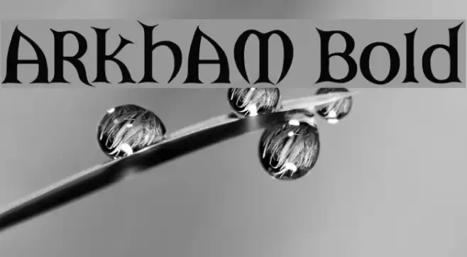 ARKHAM Bold Font examples