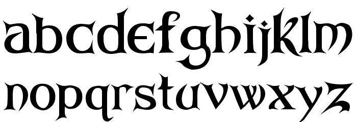 ARKHAM Bold Font LOWERCASE