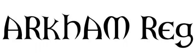 ARKHAM Reg  Скачать бесплатные шрифты