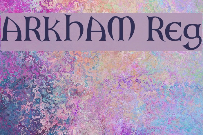 ARKHAM Reg Font examples