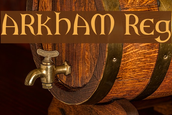 ARKHAM Reg Font examples