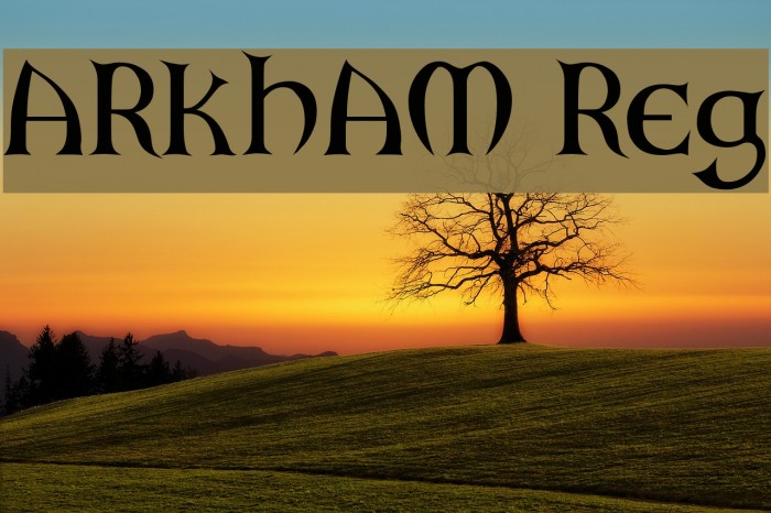 ARKHAM Reg Font examples