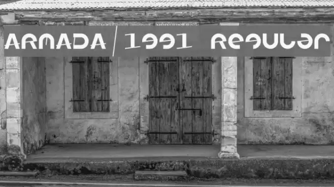 ARMADA/1991 Regular Font examples