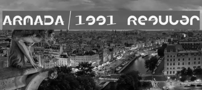 ARMADA/1991 Regular Font examples