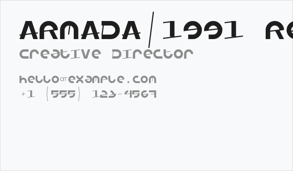 ARMADA/1991 Regular Business Card