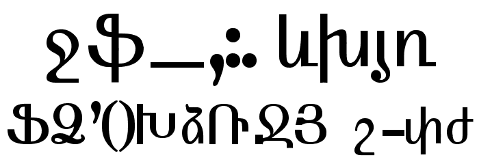 ARMEN_ TT Normal Font OTHER CHARS