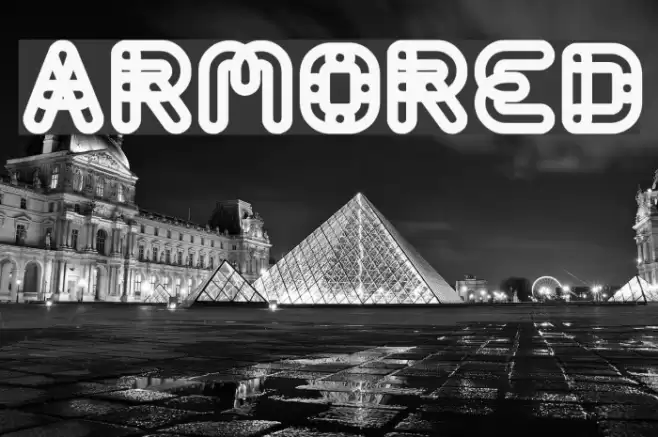 ARMORED Font examples
