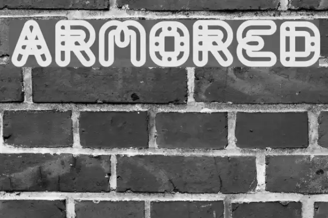 ARMORED Font examples