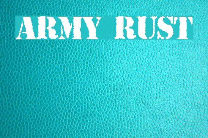 ARMY RUST Font examples