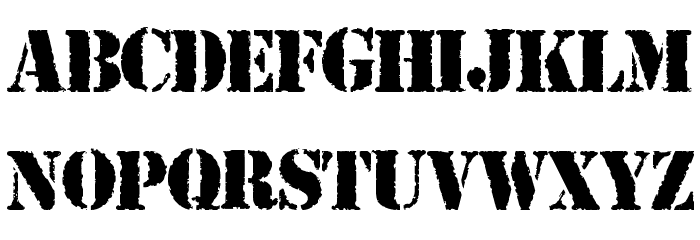 ARMY RUST Font LOWERCASE