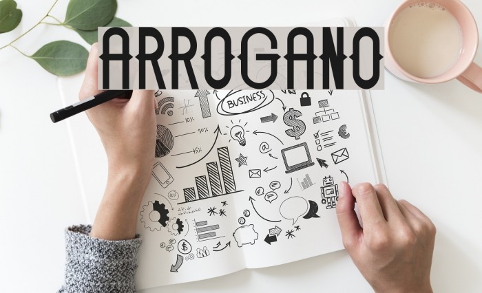 ARROGANO Font examples