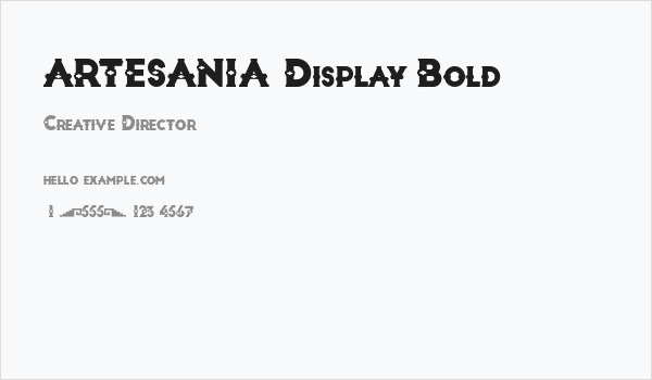 ARTESANIA Display Bold Business Card