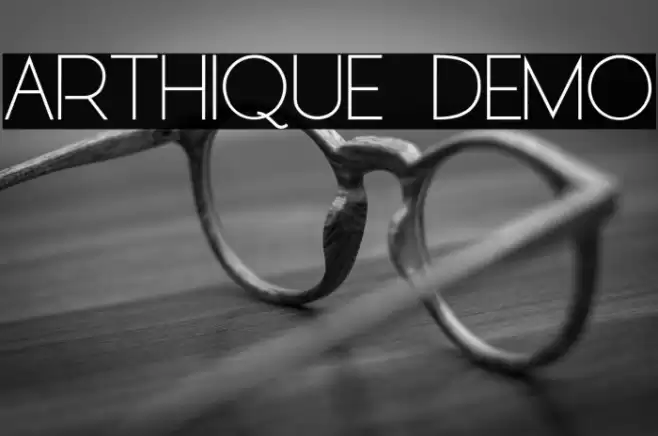 ARTHIQUE DEMO Font examples