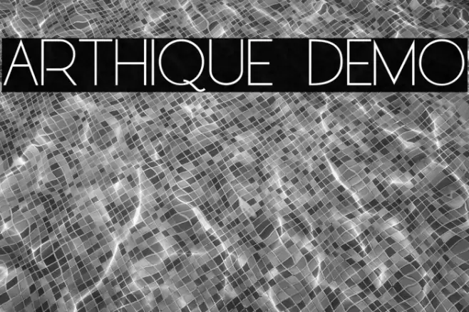 ARTHIQUE DEMO Font examples
