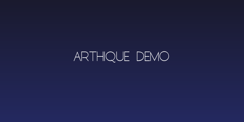 ARTHIQUE DEMO Social Header