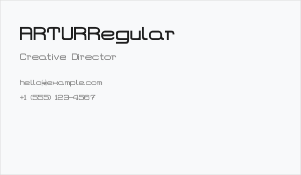 ARTURRegular Business Card