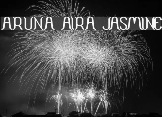 ARUNA AIRA JASMINE Font examples