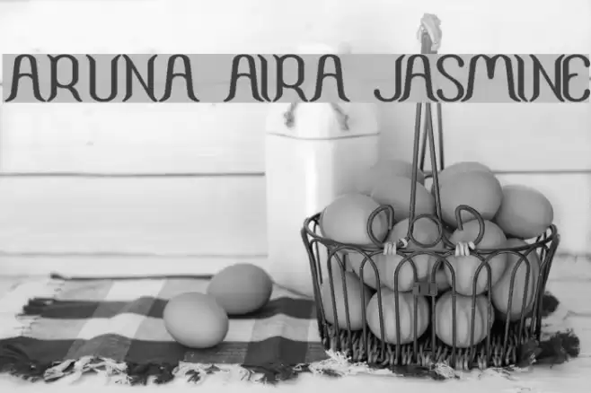 ARUNA AIRA JASMINE Schriftart examples