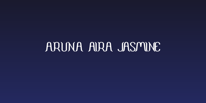 ARUNA AIRA JASMINE Social Header