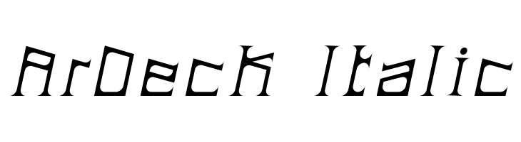 ArDeck Italic  नि: शुल्क फ़ॉन्ट्स डाउनलोड