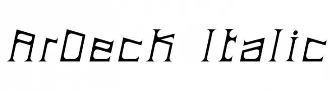 ArDeck Italic  Frei Schriftart Herunterladen