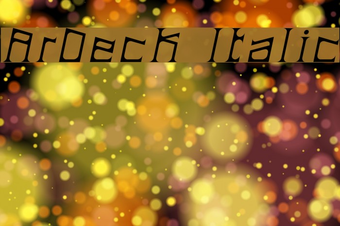 ArDeck Italic Font examples