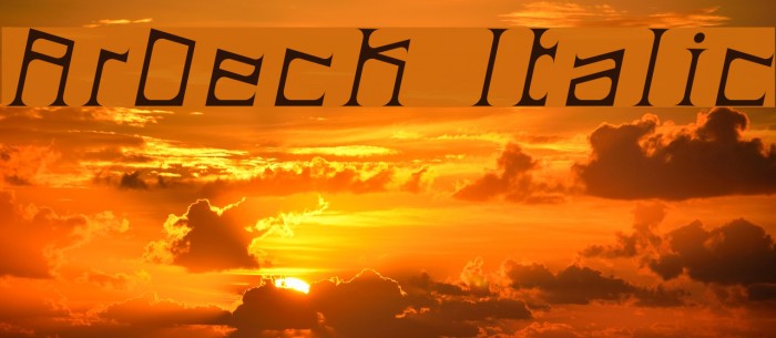 ArDeck Italic Font examples