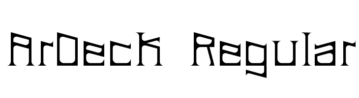ArDeck Regular  नि: शुल्क फ़ॉन्ट्स डाउनलोड