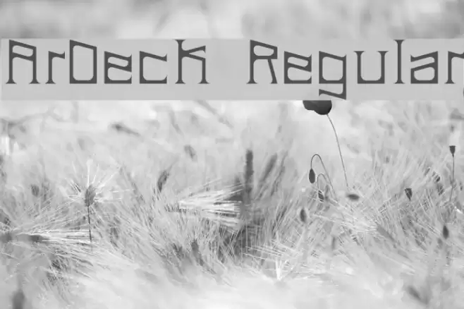 ArDeck Regular Font examples