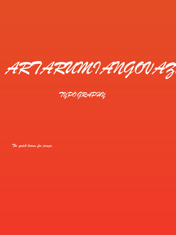 ArTarumianGovazd  Italic Poster