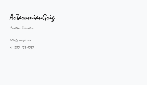 ArTarumianGrig Business Card