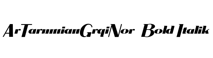 ArTarumianGrqiNor  Bold Italik  font caratteri gratis