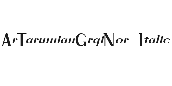 ArTarumianGrqiNor  Italic Logo
