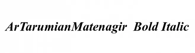 ArTarumianMatenagir  Bold Italic  Скачать бесплатные шрифты