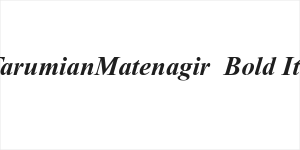 ArTarumianMatenagir  Bold Italic Logo