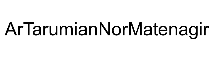 ArTarumianNorMatenagir Font