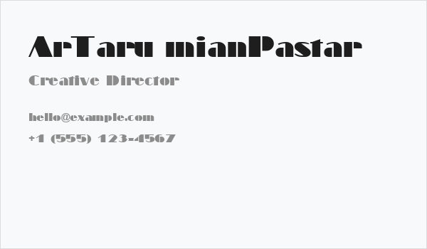 ArTarumianPastar Business Card