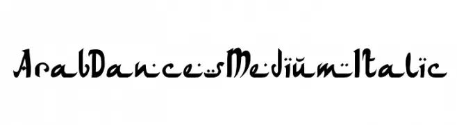 ArabDancesMediumItalic  font caratteri gratis