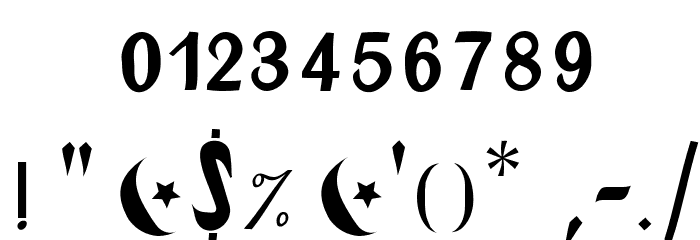 ArabDancesMediumItalic Font OTHER CHARS