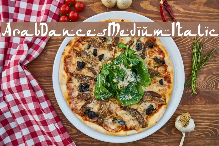 ArabDancesMediumItalic Font examples