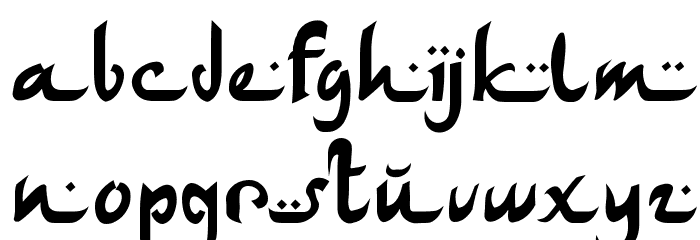 ArabDancesMediumItalic Font LOWERCASE