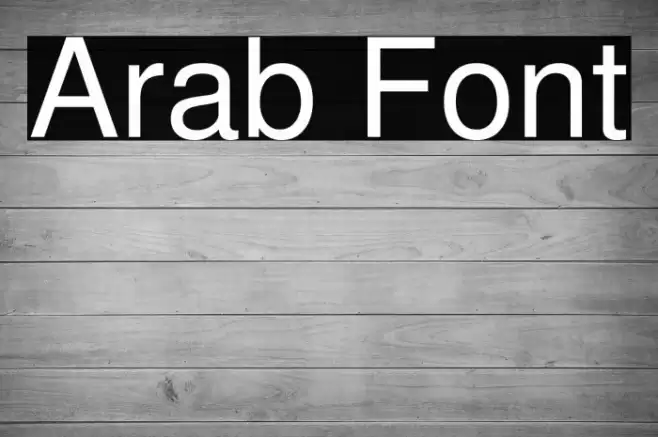 Arab Font examples